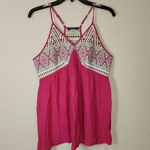 NWOT Pink Tribal top